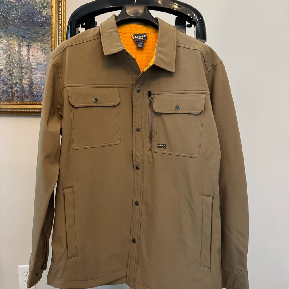 Ariat Men's Beige Jacket with Yellow Interior